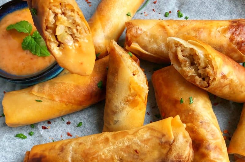 Crispy Cheeseburger Egg Rolls